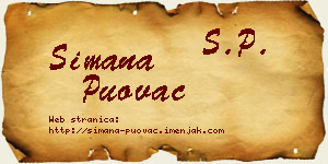 Simana Puovac vizit kartica
